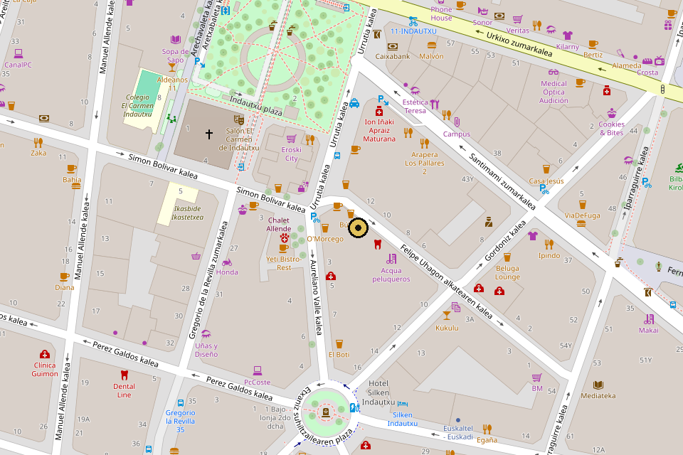 Mapa de Calle Alcalde Felipe Uhagón, 9, 48010 Bilbao